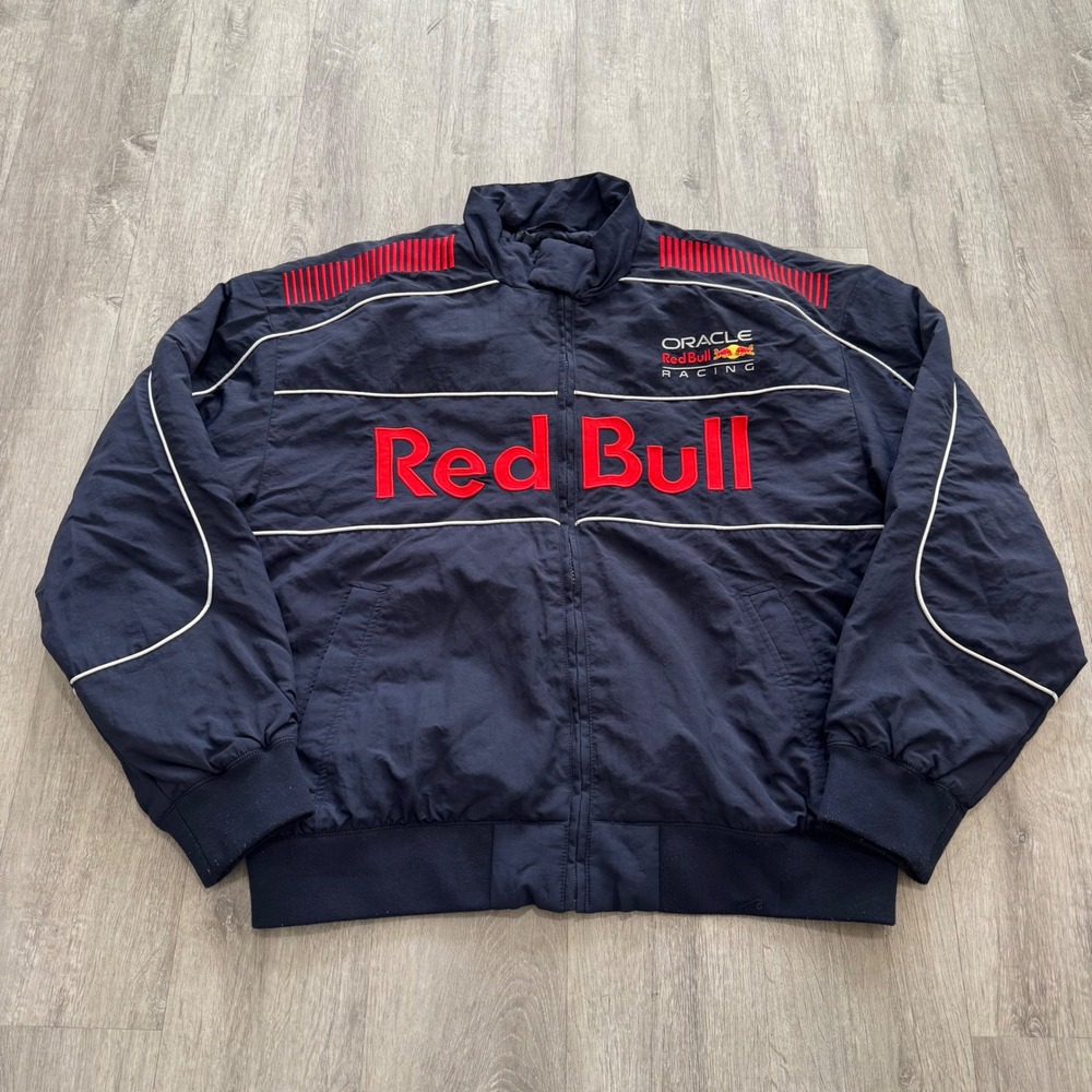 Oracle Red Bull F1 Racing Bomber Jacket Navy Blue Men's Medium hollister